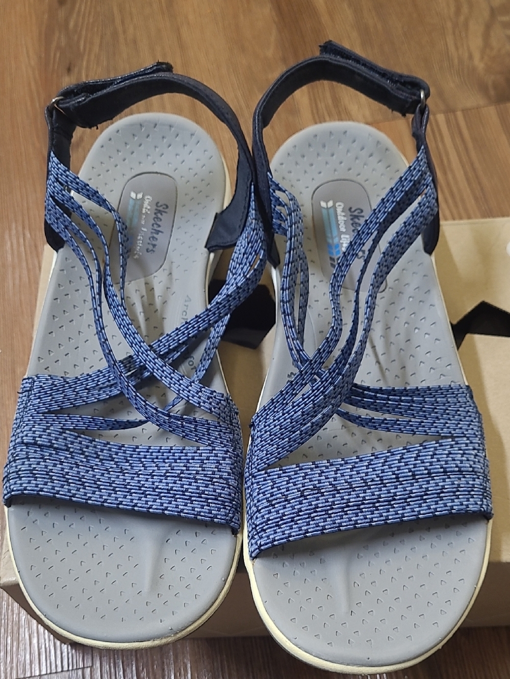 Skechers Women's Navy Strappy Comfort Sandals